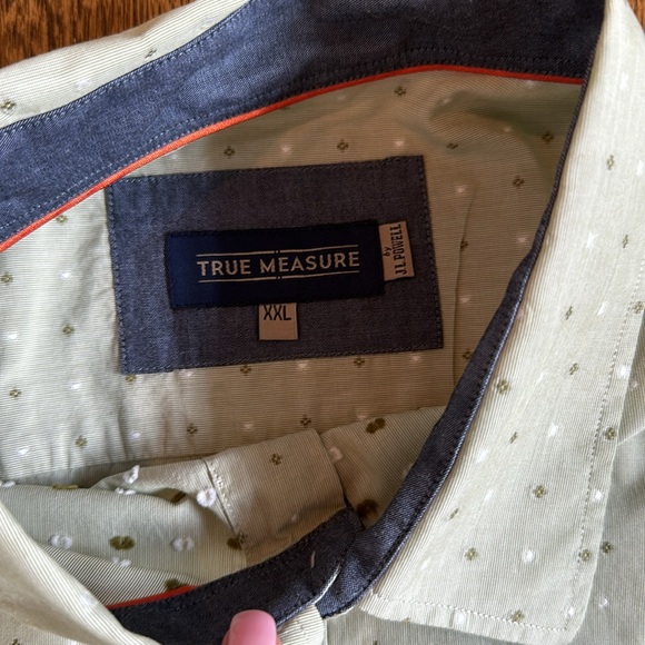True Measure XXL Button Down (greenish color) LS - Picture 3 of 3
